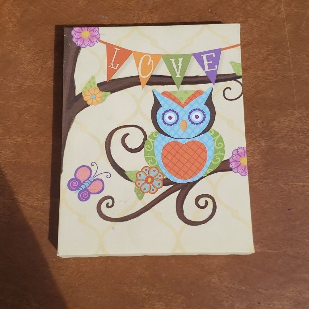 EUC Cute 3 Pc Owl Kids Room Pictures Wall Decor - Picture 6 of 7